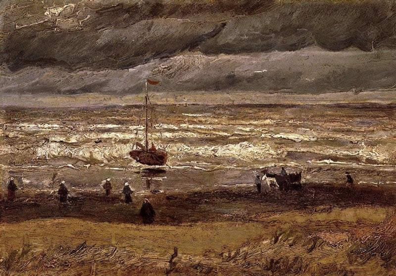Vincent van Gogh Beach at Scheveningen in Stormy Weather